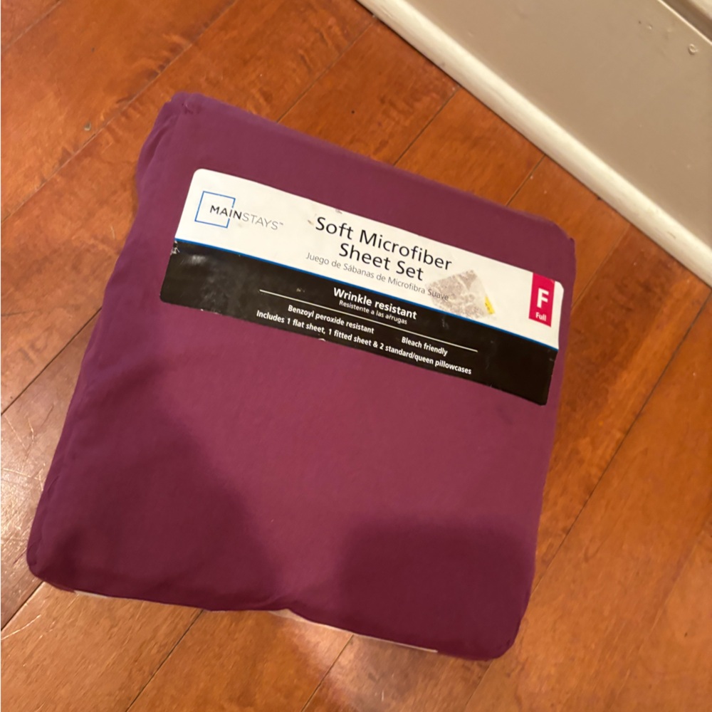 Mainstays Ultra Soft Sheet Set Full Size Washed Microfiber Soft Sea Blue/Green